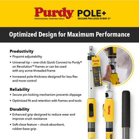 Purdy Pole+ extension improved grip resists tearing and enhances durability