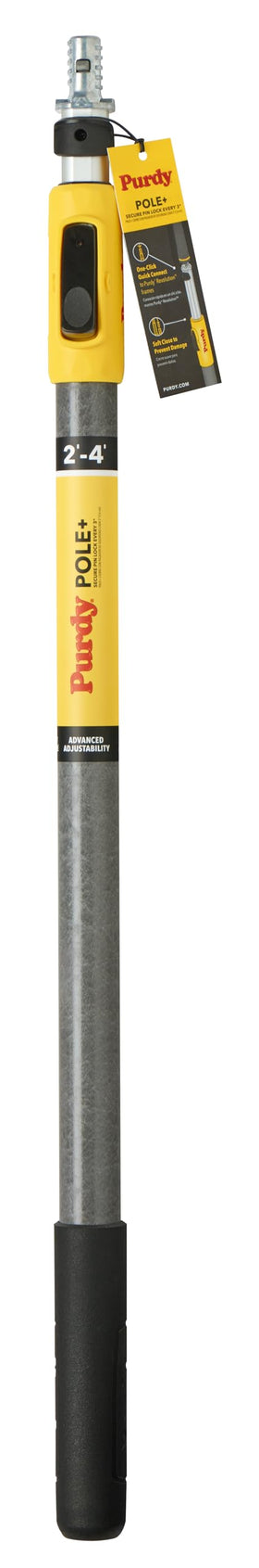 Purdy Pole+ extension with locked pin for secure height control