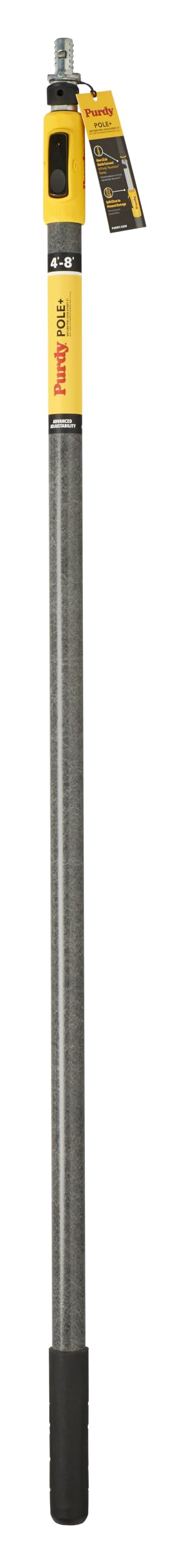 Purdy Pole+ demonstrating secure pin-locking every 3 inches for stable control.