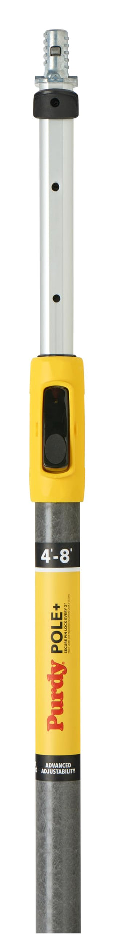 Purdy Pole+ highlighting soft-close feature to reduce wear during use.