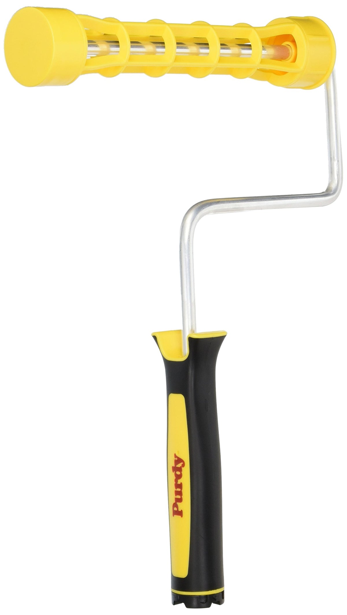 Purdy Revolution 9-inch roller frame shown with lightweight design for reduced arm fatigue.