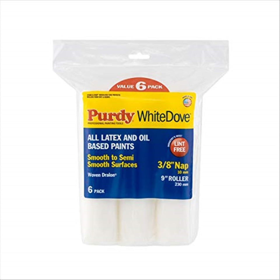Purdy WhiteDove roller cover 9x3/8 inch core for smooth interior walls