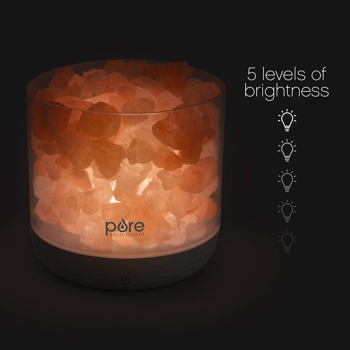 Pure Enrichment PureGlow USB cable powers the lamp from any USB outlet.