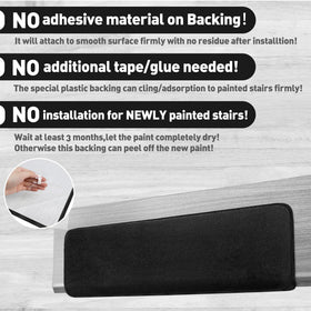 Pure Era stair treads adhesive-free install on smooth stairs