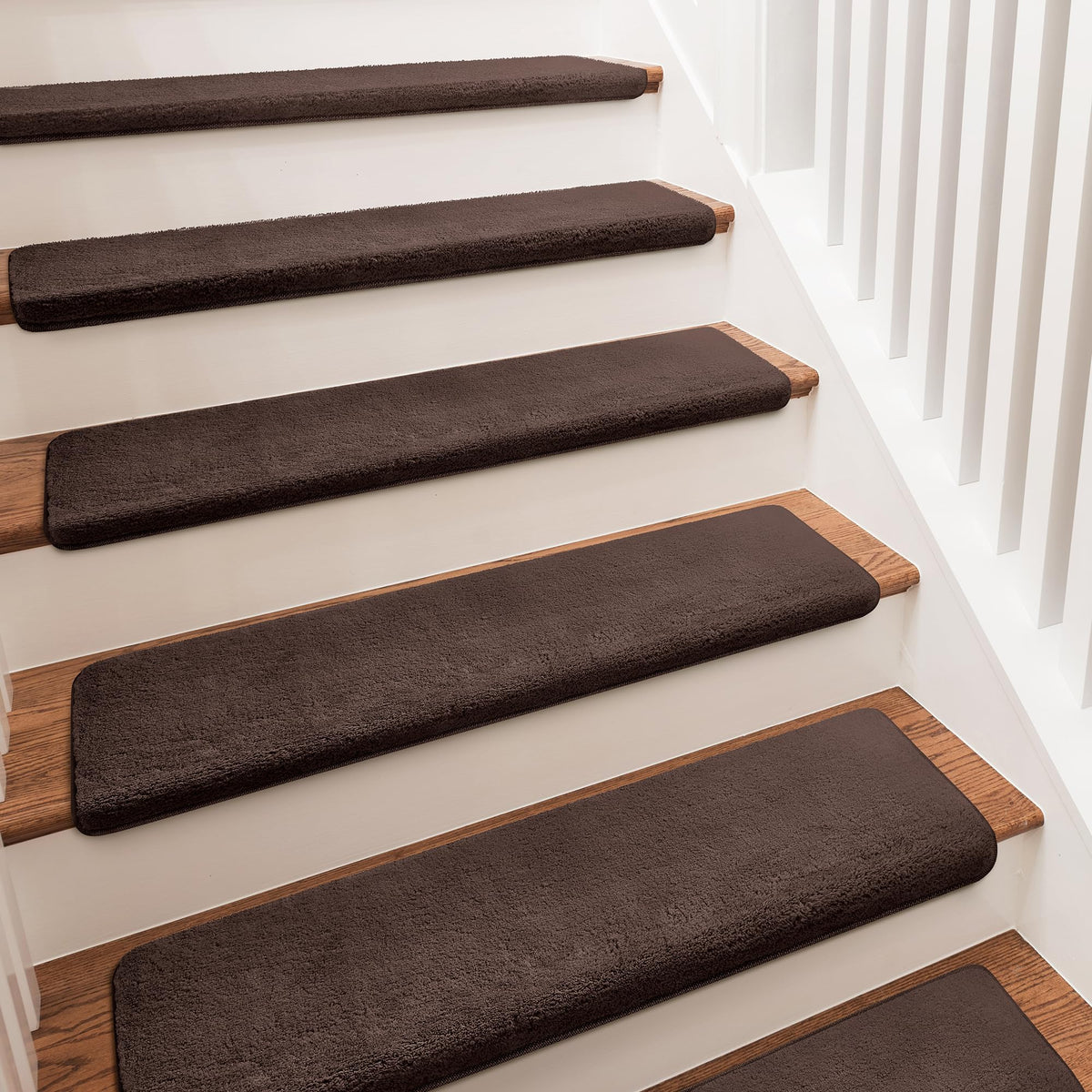 PURE ERA carpet stair treads: ultra plush for indoor stairs.