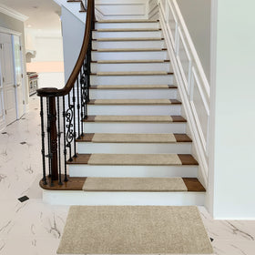 PURE ERA non-slip back demonstrates grip on hardwood without adhesive.