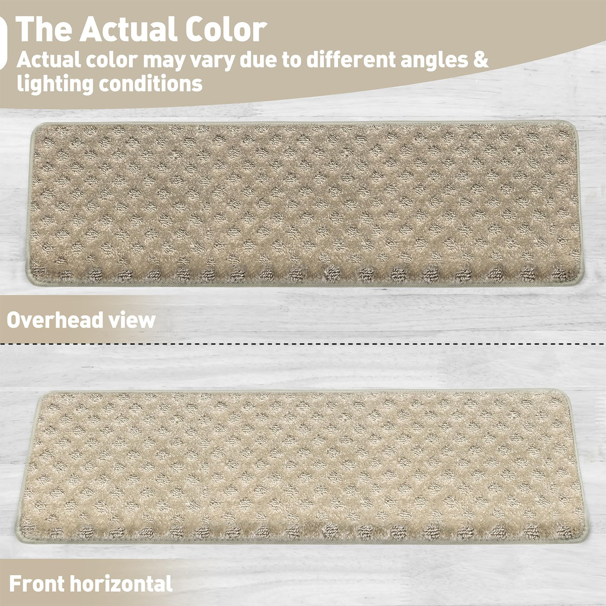Soft, warm, durable surface of PURE ERA stair treads