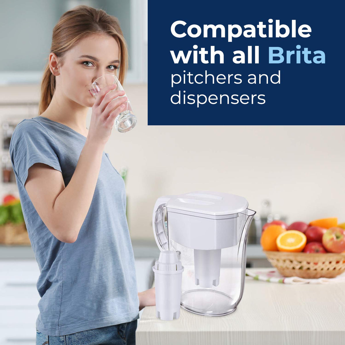 PURELINE filter made with BPA-free, lead-free materials for safe daily use