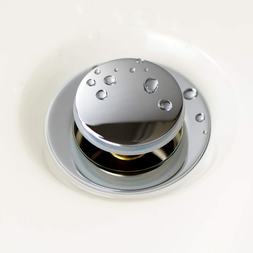 Chrome finish resists tarnish for a bright bathroom look