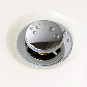 Chrome finish resists tarnish for a bright bathroom look