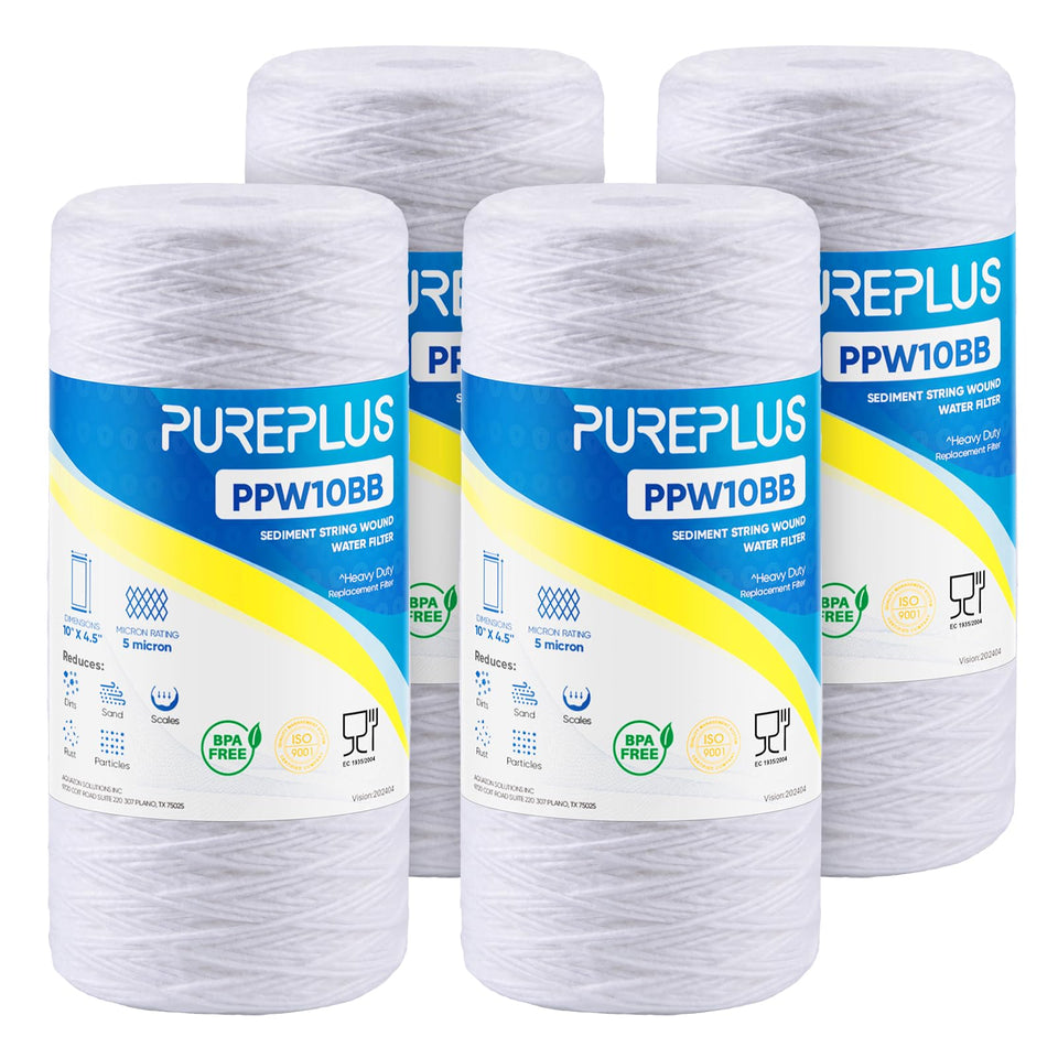 PUREPLUS 5 micron sediment filter for 10x4.5 housing delivers effective sediment removal.