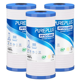 PurePlus AP810 grooved sediment cartridge for cleaner tap water.