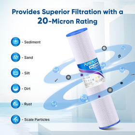 PUREPLUS high-capacity filter supports up to 30,000 gallons