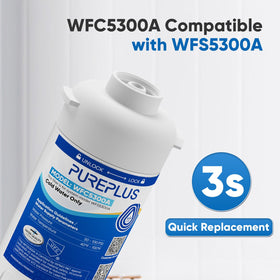 PUREPLUS WFC5300A close-up filter cartridge shows comprehensive filtration
