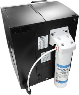 PureWater Filters easy installation step showing twist-and-seal replacement.