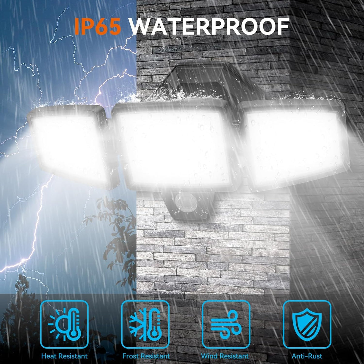 PURICH LED Security Lights easy installation with simple wiring steps