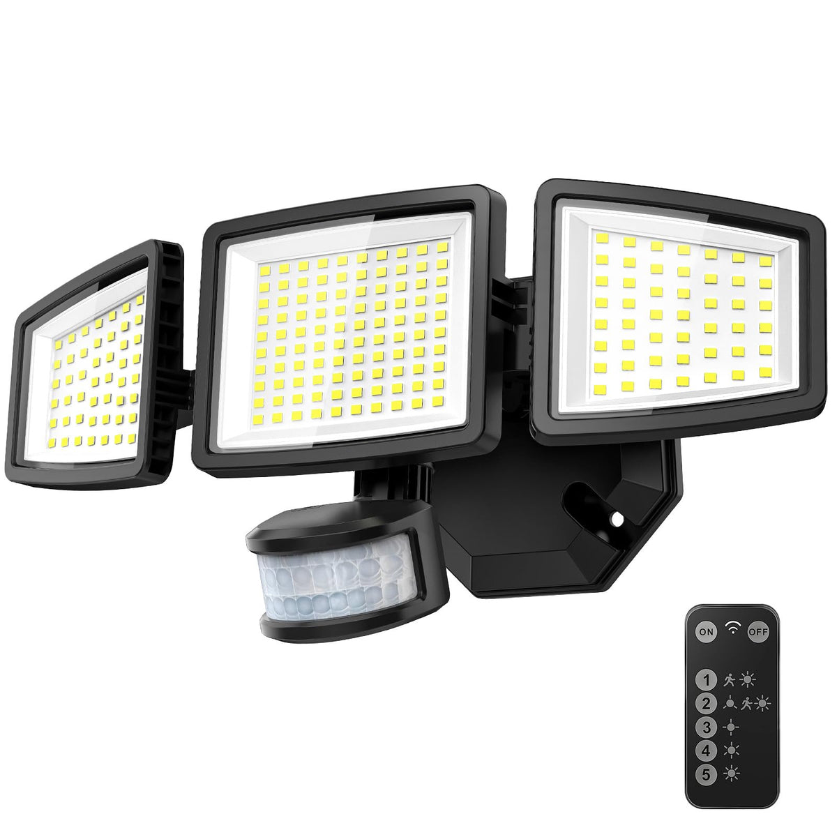 PURICH LED security lights front view for broad outdoor illumination.