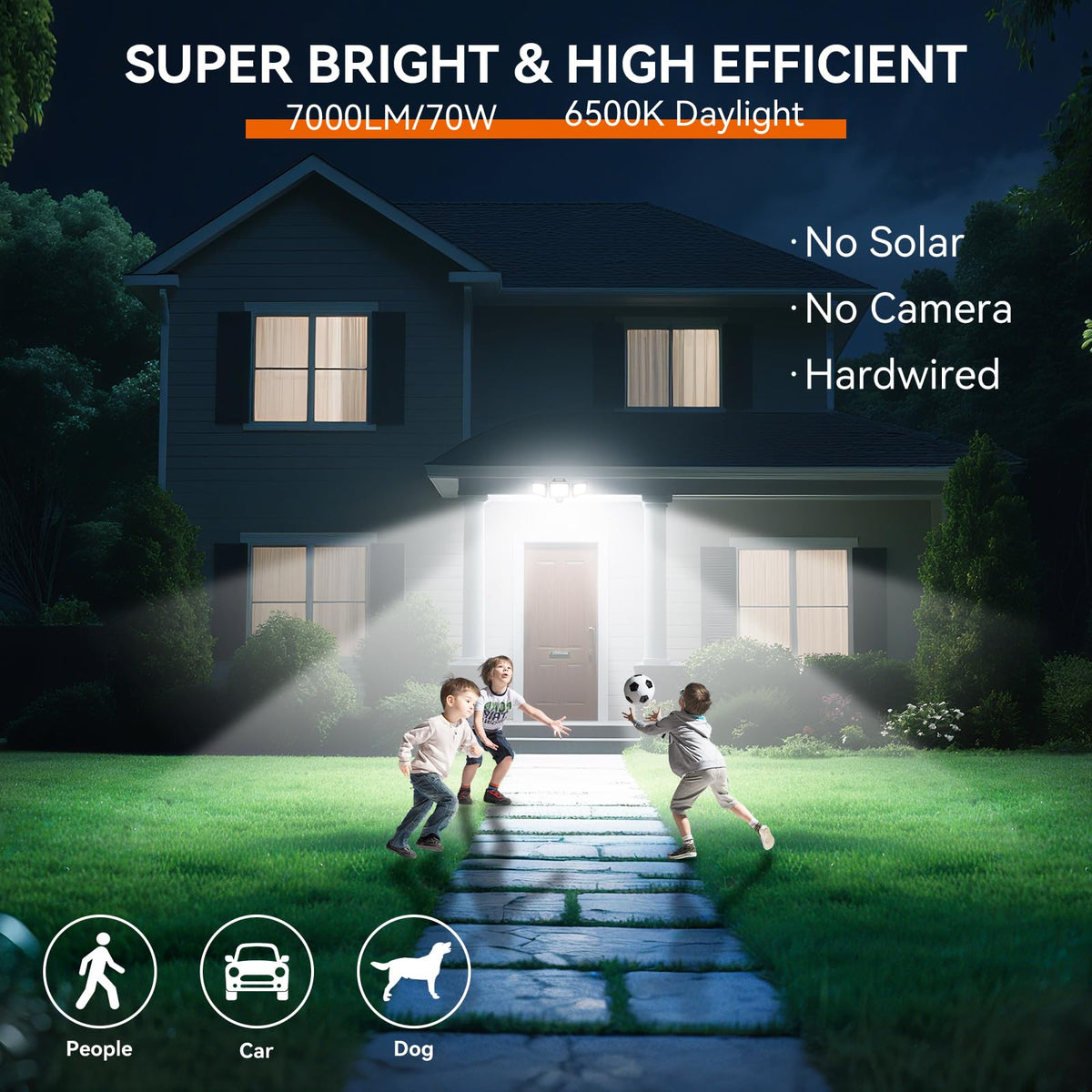 PURICH LED Security Lights IP65 waterproof design withstands rain and snow