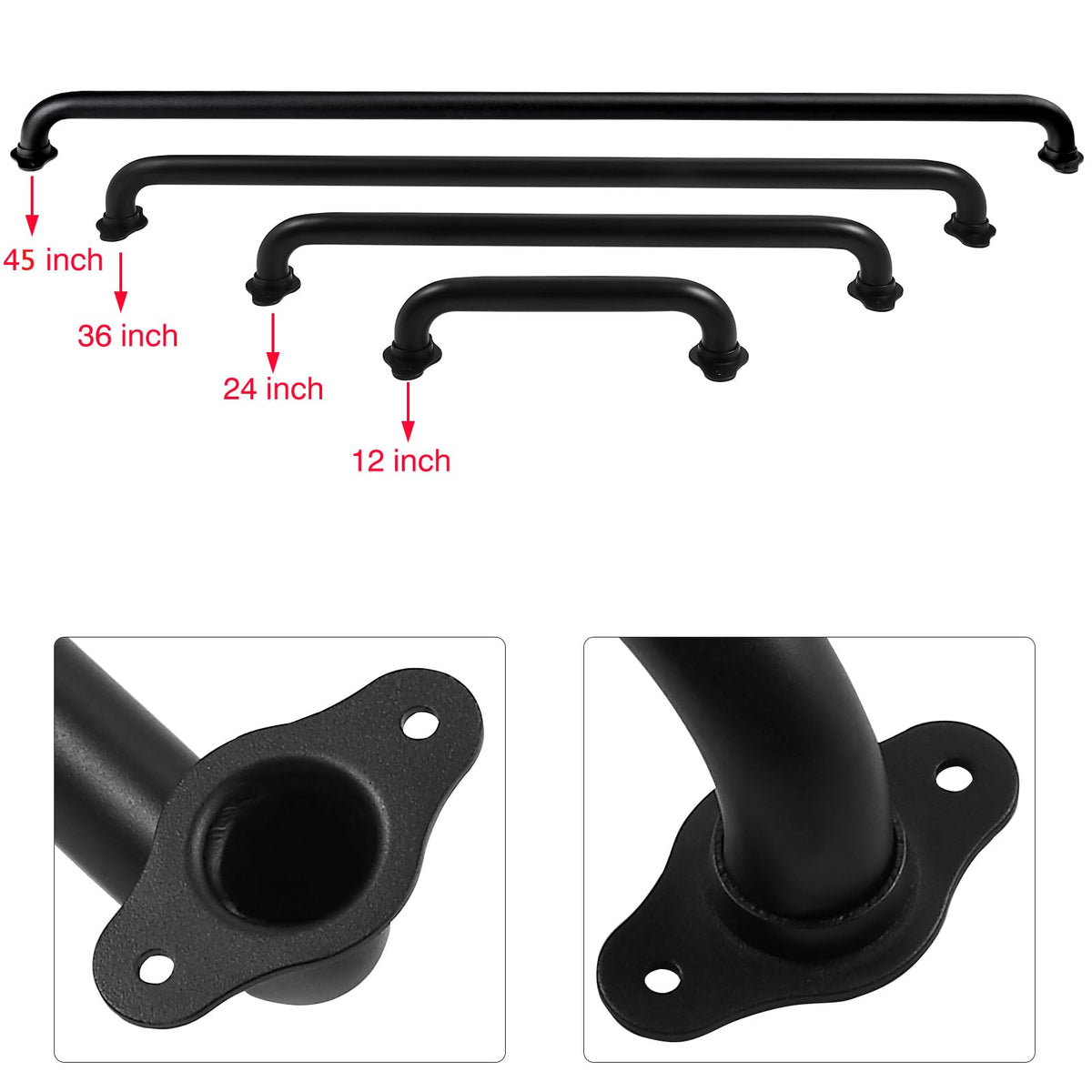 Purife metal pipe handrail with anti-rust finish for durability.