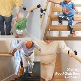 Purife modern design wood handrail complements interior decor