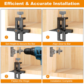 Puriwood adjustable cabinet door positioner aligning hinge height quickly