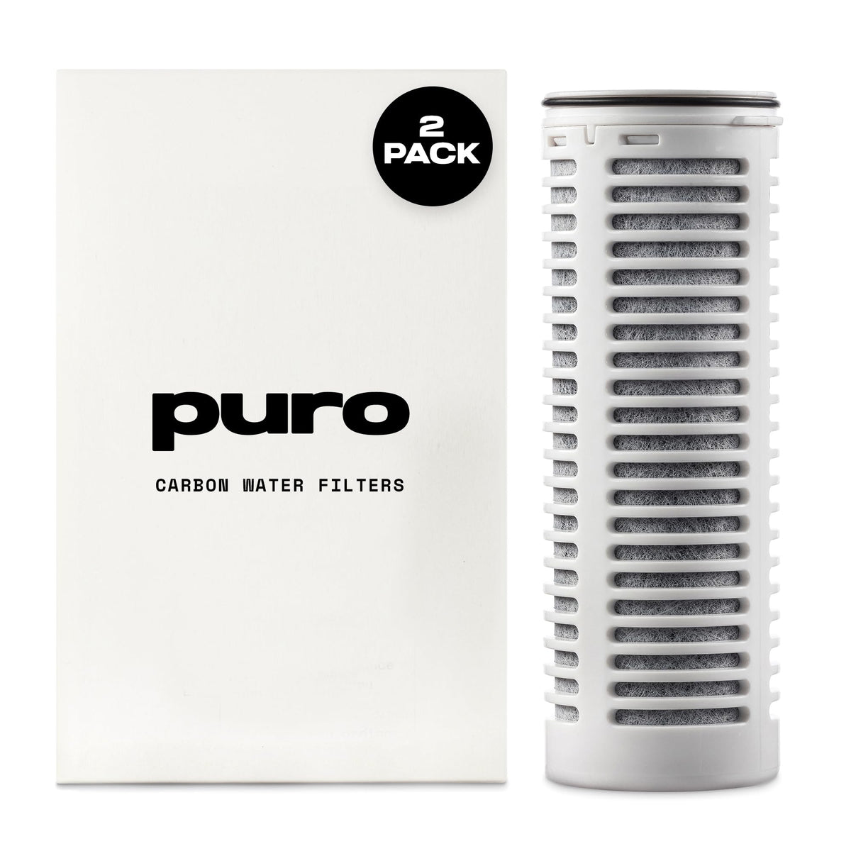 ENHANCE YOUR LIVING Puro replacement filter for glass pitcher, two-pack for easy replacements.