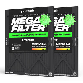 PuroAir MegaFilter 20x25x1 fit ensures a snug replacement for compatible HVAC systems.