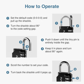 Puroma compact and portable 10-pack padlocks.