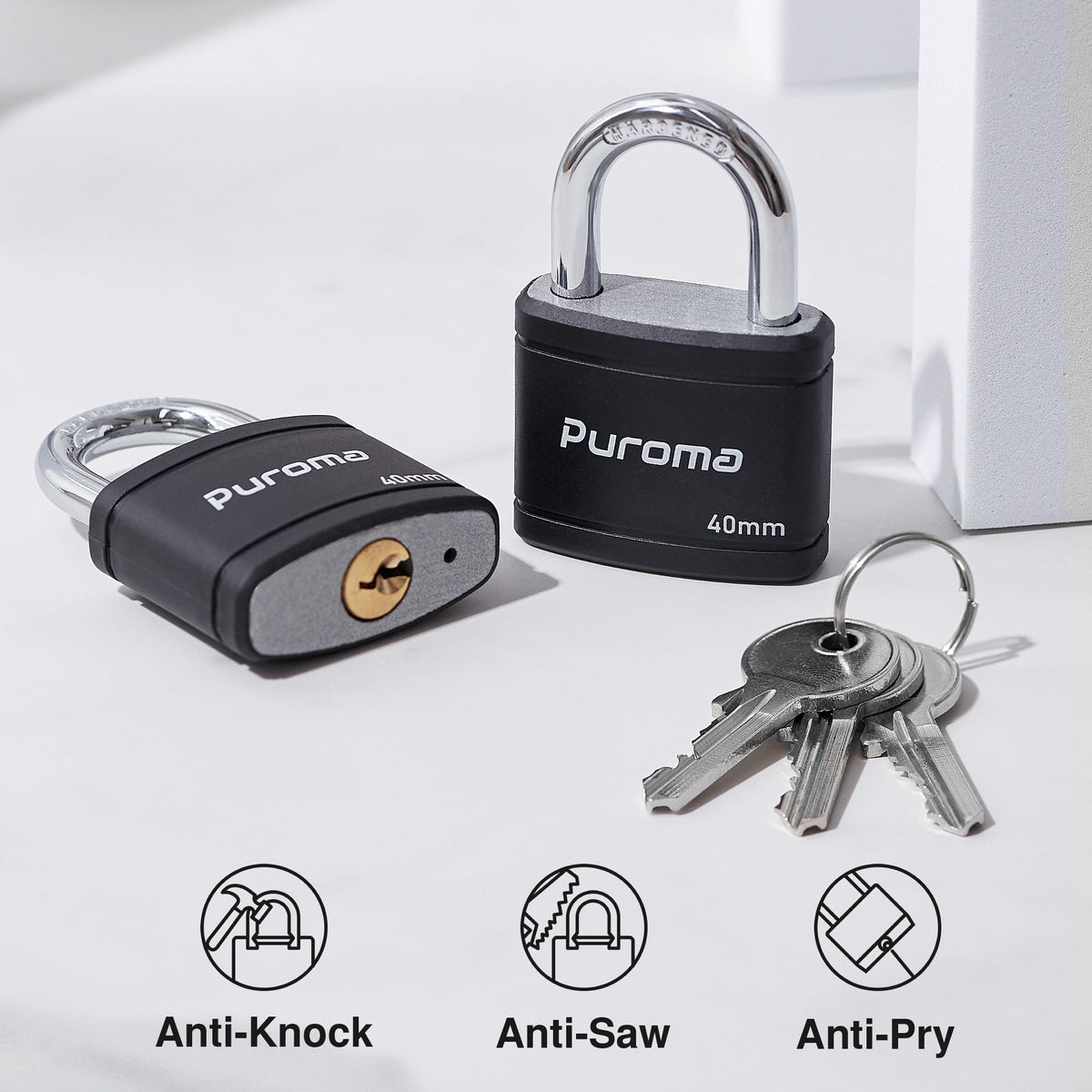 Puroma 5-pin brass cylinder close-up for secure locking