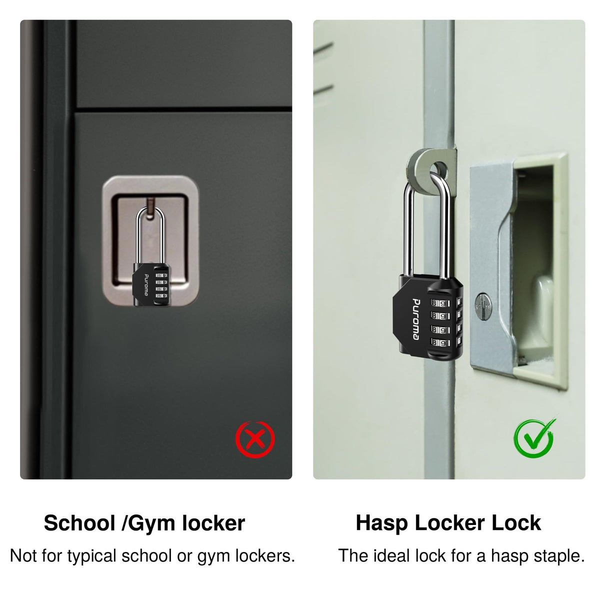 Longer shackle expands compatibility with bulky hasps