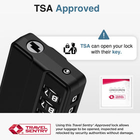 Clear white numerals on Puroma locks aid quick checks in dim airports.