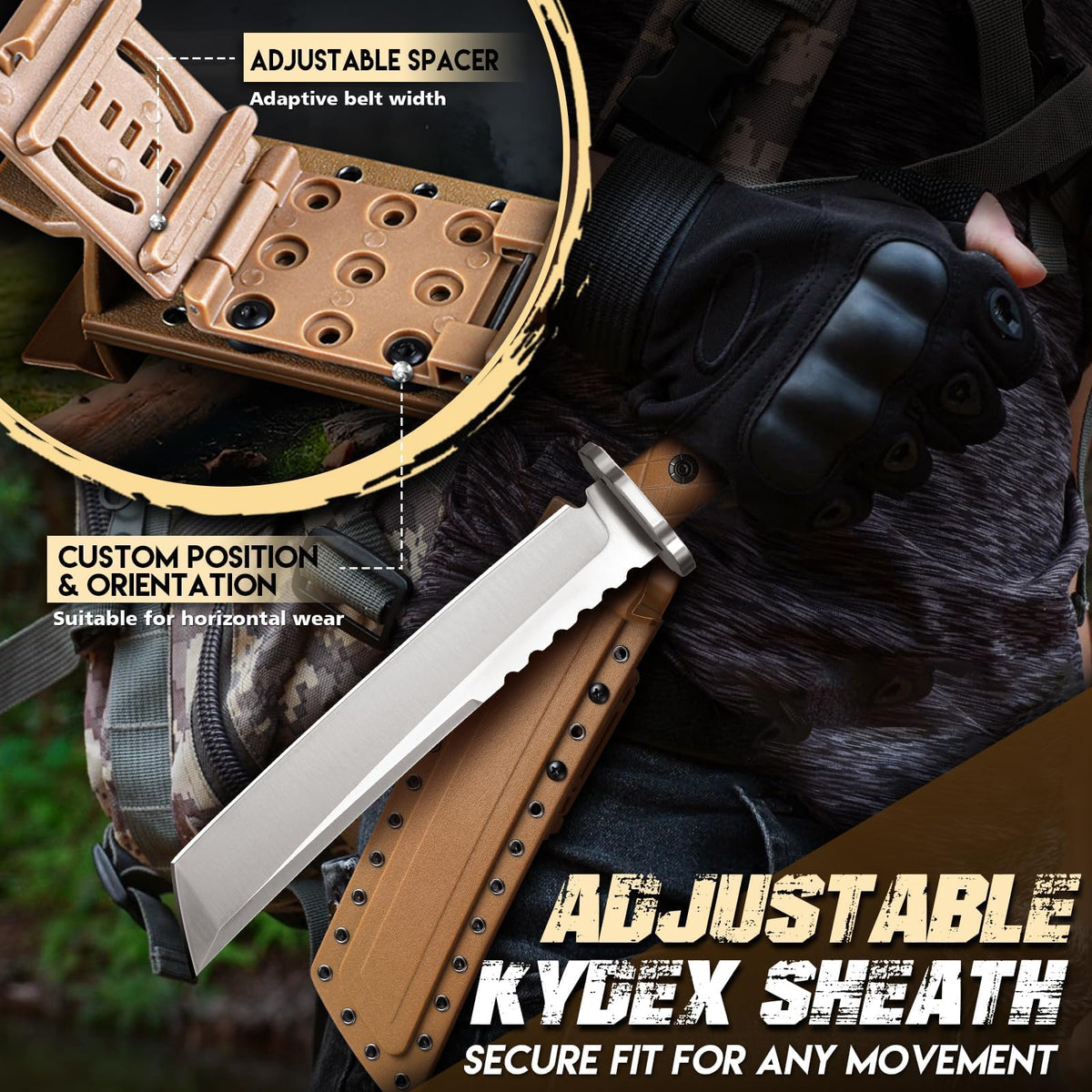 Purple Dragon D2 steel fixed blade delivers strong edge retention for bushcraft chores.