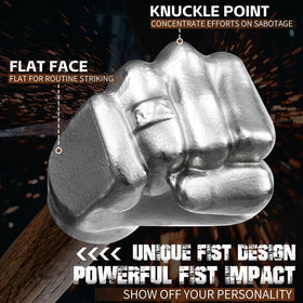Purple Dragon fist hammer weighs 2 pounds for balanced use.