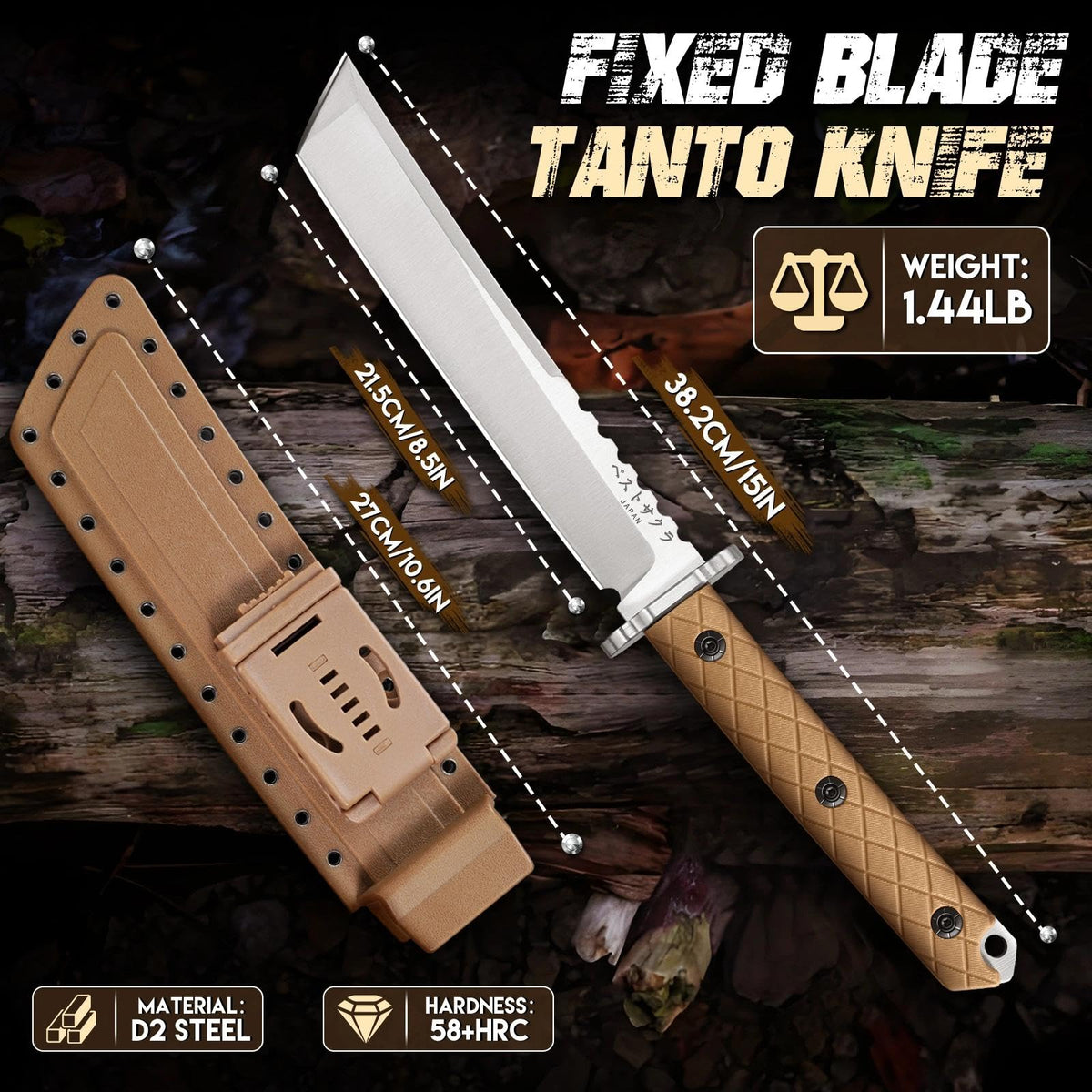 Purple Dragon survival knife is ideal for camping and hiking prep in dense terrain.