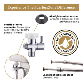 Purrfectzone bidet cleaning cloth diapers with gentle rinsing power.