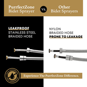 Purrfectzone bidet sprayer kit stainless steel durability for long-term bathroom use