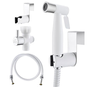 Purrfectzone bidet sprayer wall mount with white chrome finish for hygiene and style