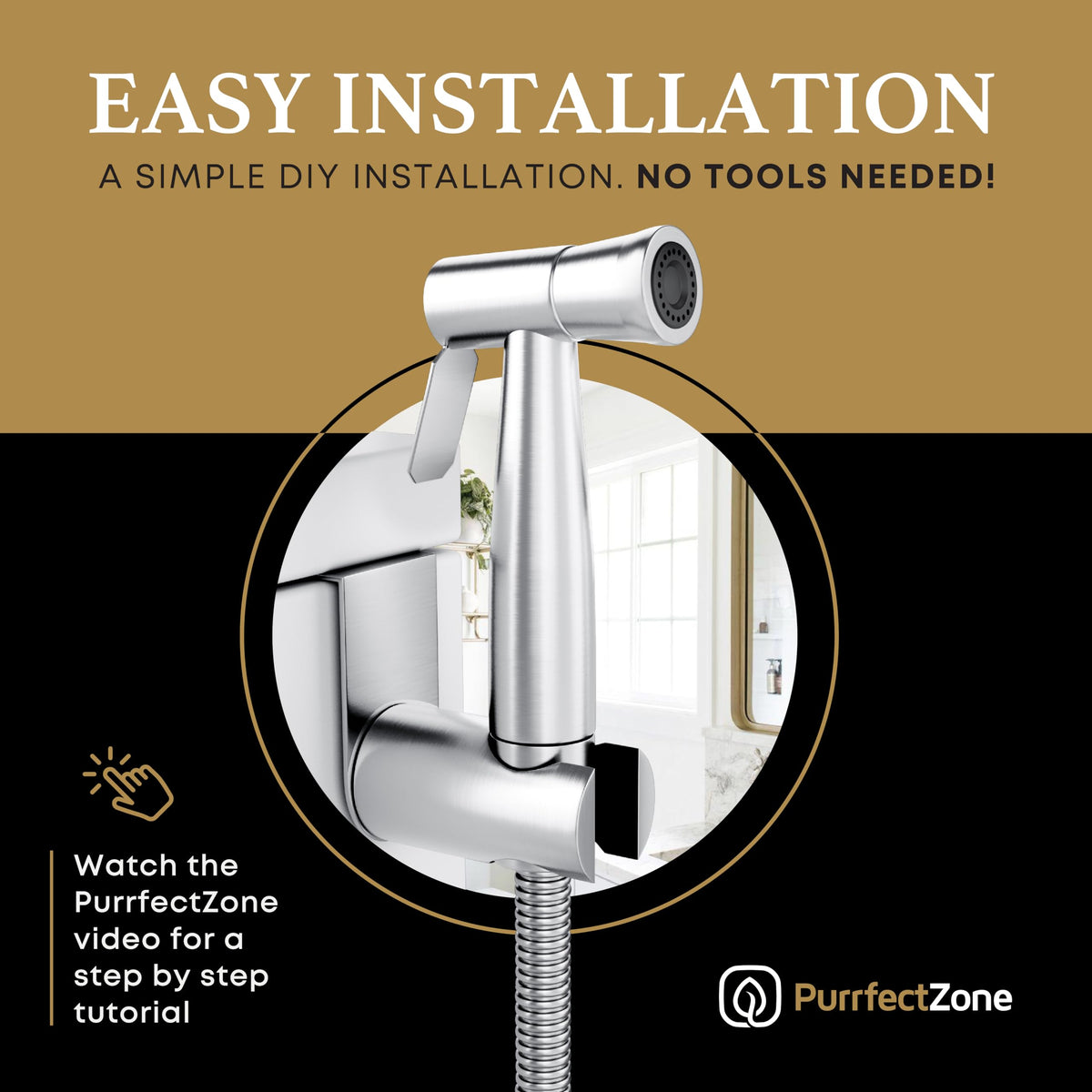 Purrfectzone stainless steel braided hose offers durability and long-lasting performance.