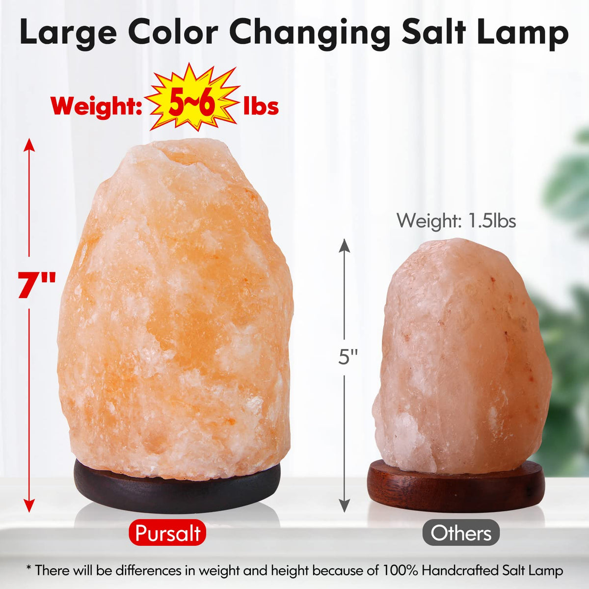 Pursalt lamp with adjustable brightness and four modes.