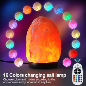 Pursalt salt lamp remote control for easy color and mode changes.