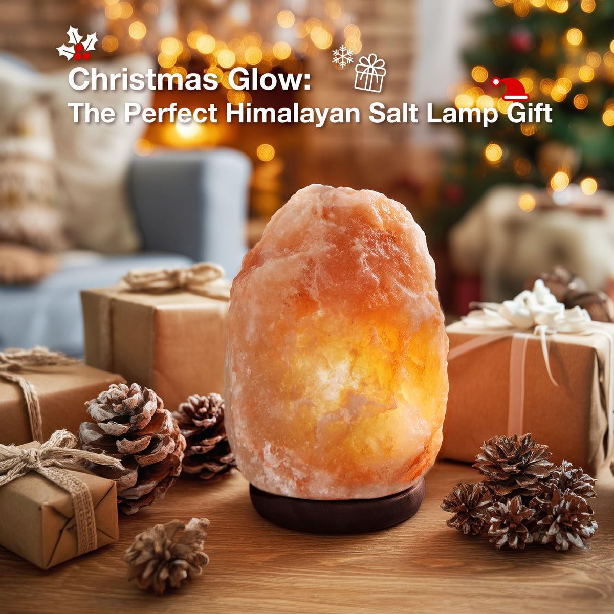 Pursalt natural pink Himalayan salt rock base for safety.
