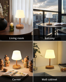 PUSU lamp in bathroom setting, humid-friendly lighting