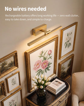PUSU dimmable art light with remote for flexible brightness.