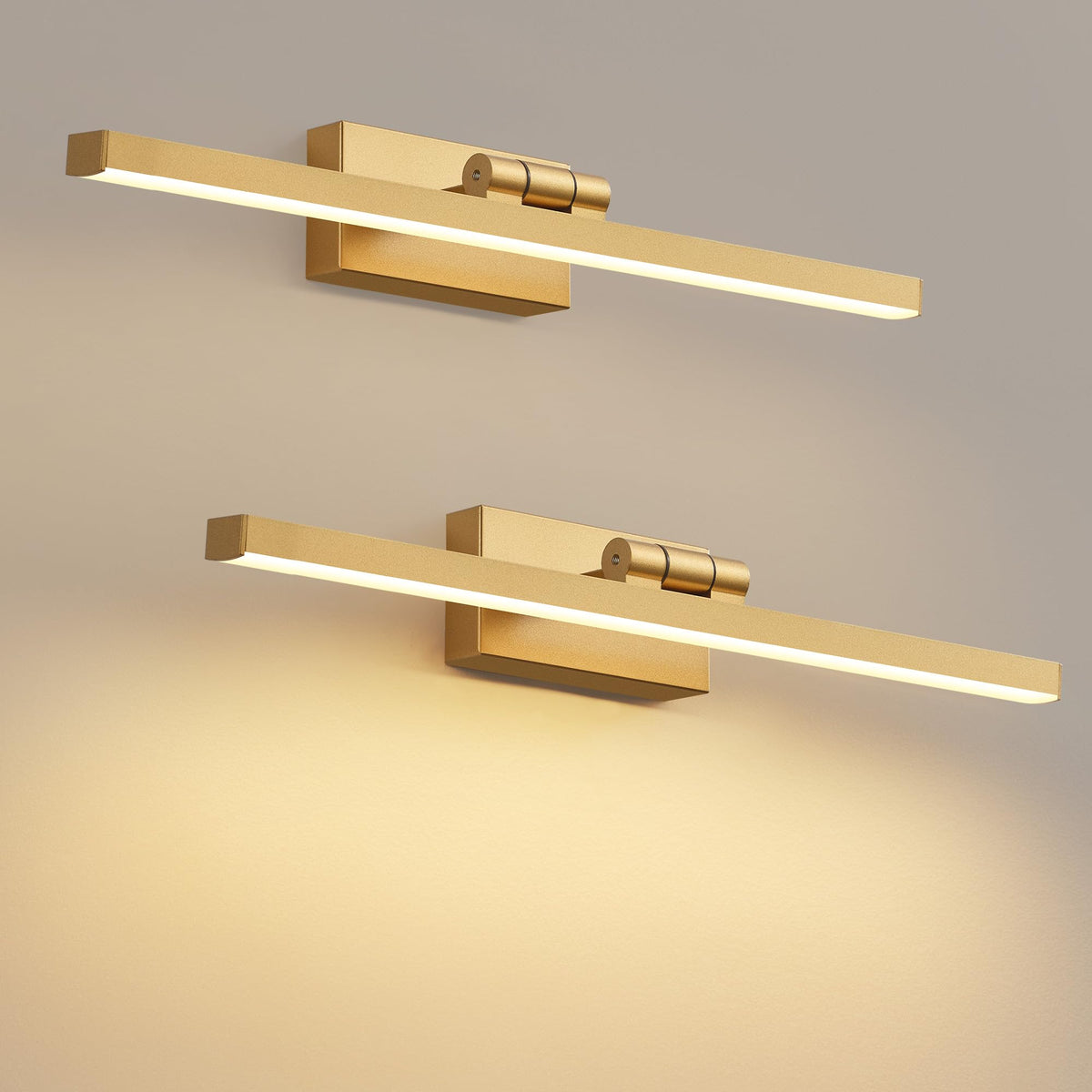 PUSU rechargeable picture light two-pack highlights wall art without wiring.
