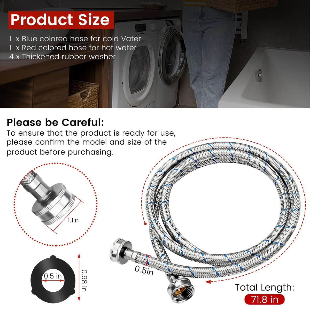Puxyblue easy-installation hose setup for quick plumbing upgrades.