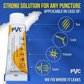 PVC Stitch patch application close-up for durable field repairs
