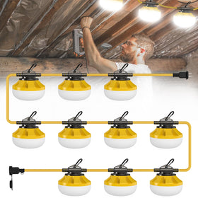 Pvilub 100ft construction lights illuminate wide areas with strong daylight output.