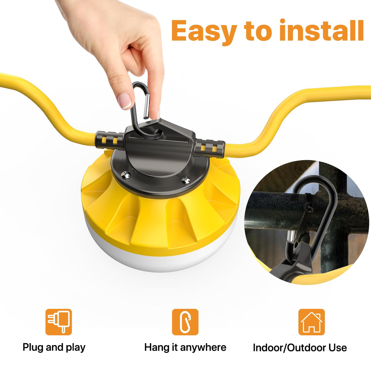 Pvilub IP65 waterproof design for durable outdoor and indoor use.