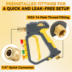 PWACCS inlet adapter fits most washers for easy setup.