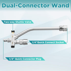 PWACCS dual-connector wand enabling seamless switch between foam and water